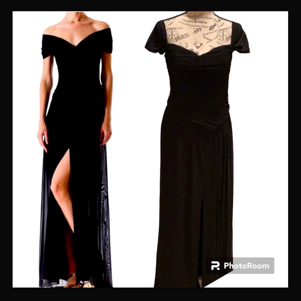 Elegant Black Off-Shoulder Prom Dress